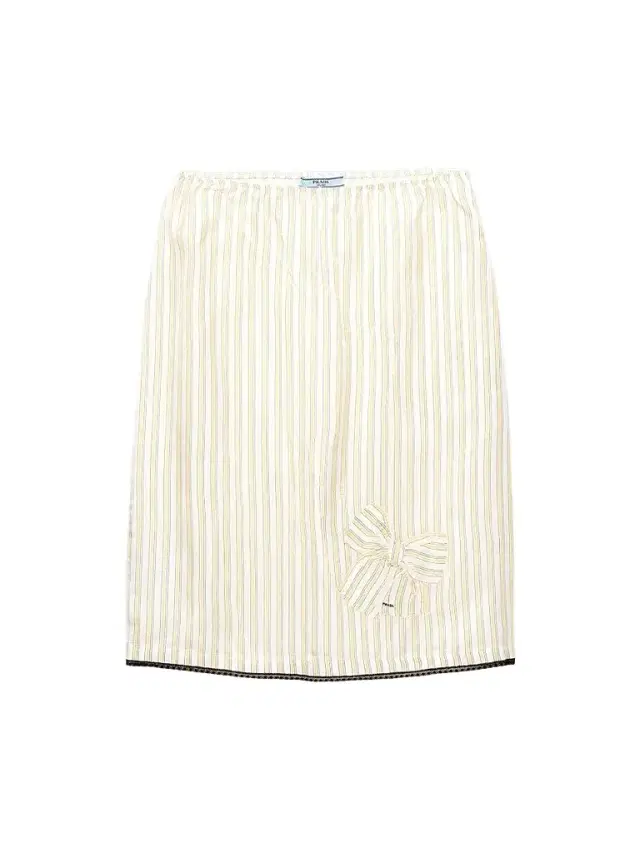 Prada Women's Striped Skirt with Applique