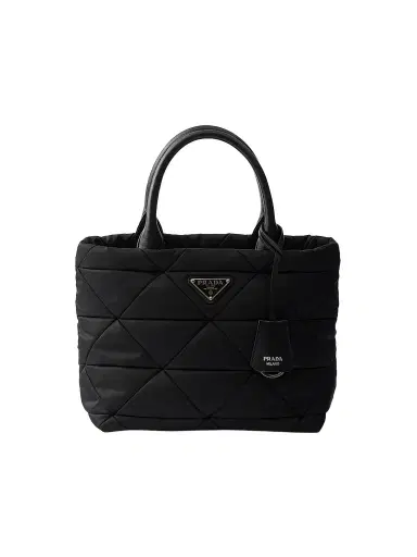 Prada Women's Padded Nylon Top Handle Bag - Black | Thumbnail 1 Prada Women's Padded Nylon Top Handle Bag - Black | Thumbnail 1