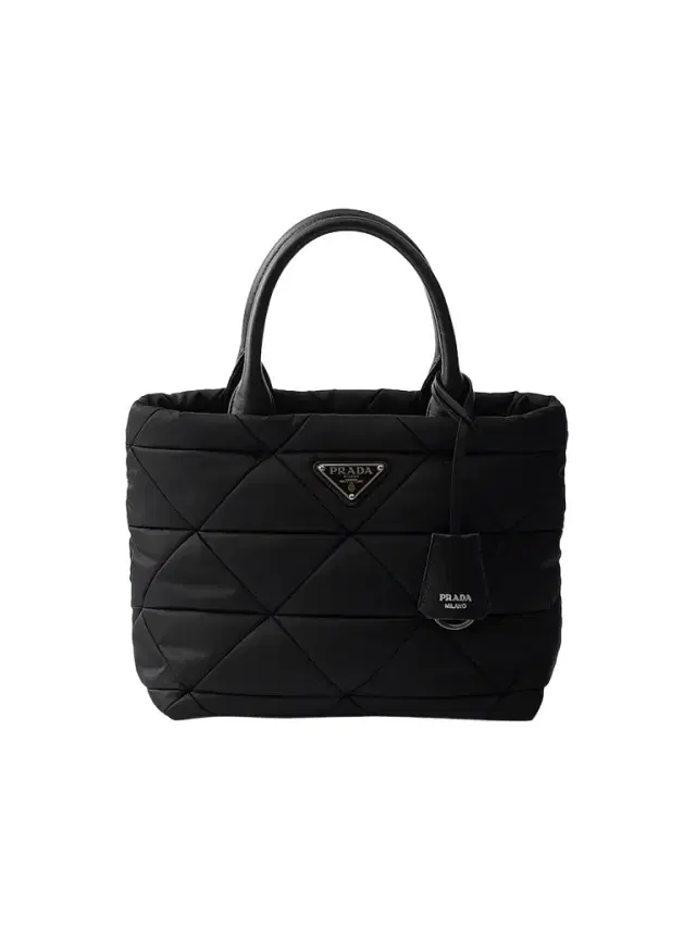 Prada Women's Padded Nylon Top Handle Bag - Black