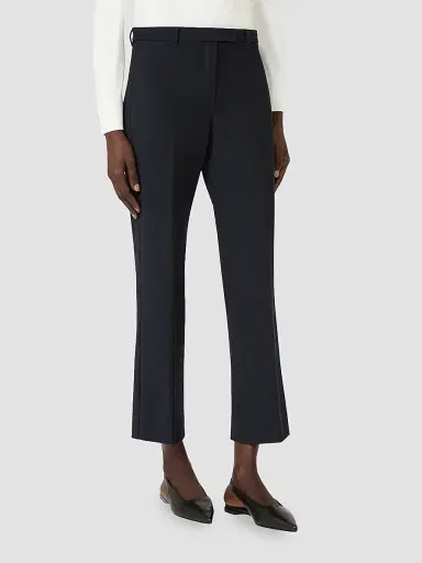 Max Mara Women's Stretch Cotton Blend Trousers - Midnight Blue - Size 16 | Thumbnail 3 Max Mara Women's Stretch Cotton Blend Trousers - Midnight Blue - Size 16 | Thumbnail 3
