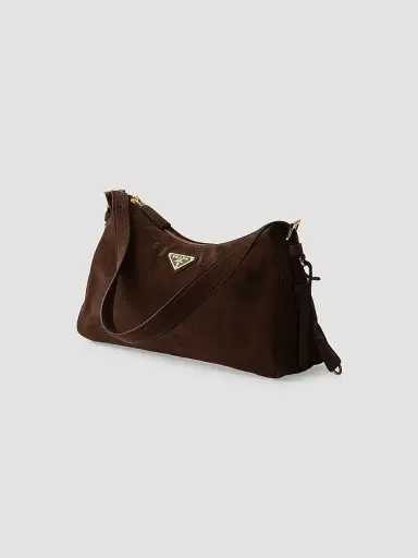 Prada Women's Aimée Medium Suede Shoulder Bag | Thumbnail 2 Prada Women's Aimée Medium Suede Shoulder Bag | Thumbnail 2