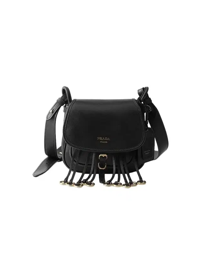 Prada Women's Corsaire Aged Leather Mini Shoulder Bag - Black