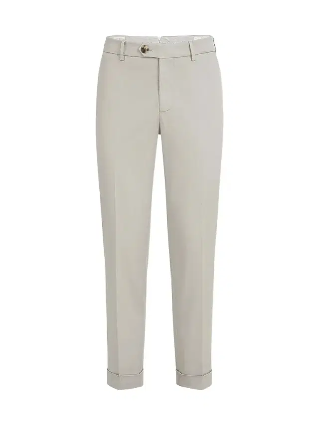 Brunello Cucinelli Men's Garment Dyed Italian Fit Trousers - Khaki
