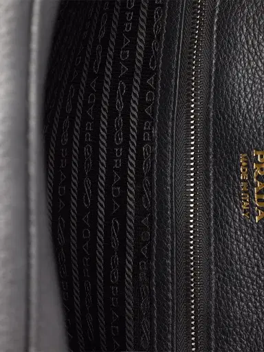 Prada Men's Leather Duffel Bag - Black | Thumbnail 5