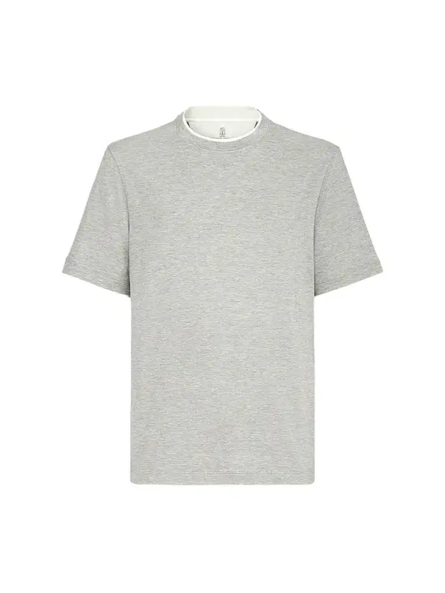 Men's Silk and Cotton Lightweight Jersey Crew-Neck T Shirt - Grey Men's Silk and Cotton Lightweight Jersey Crew-Neck T Shirt - Grey