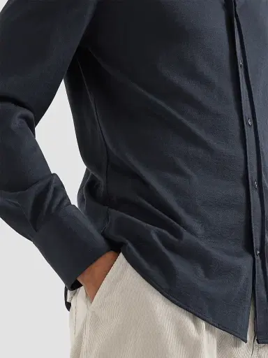 Brunello Cucinelli Men's Silk and Cotton Lightweight Jersey Shirt with Spead Collar - Blue - Size XXXL | Thumbnail 3 Brunello Cucinelli Men's Silk and Cotton Lightweight Jersey Shirt with Spead Collar - Blue - Size XXXL | Thumbnail 3