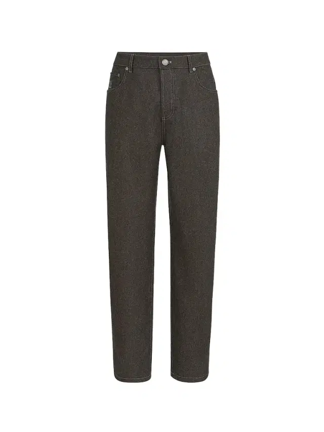 Brunello Cucinelli Men's Virgin Wool Flannel Five-Pocket Trousers - Grey