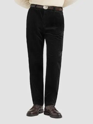 Brunello Cucinelli Men's Garment-Dyed Trousers in Cotton Corduroy - Black - Size 32 | Thumbnail 3 Brunello Cucinelli Men's Garment-Dyed Trousers in Cotton Corduroy - Black - Size 32 | Thumbnail 3