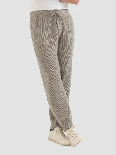Brunello Cucinelli Men's Cashmere English Rib Knit Joggers - Stone Grey - Size XS | Thumbnail 3 Brunello Cucinelli Men's Cashmere English Rib Knit Joggers - Stone Grey - Size XS | Thumbnail 3