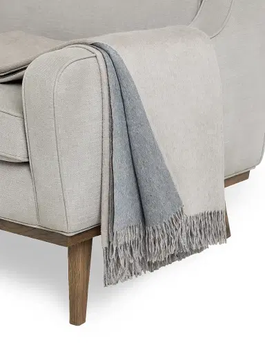 Brunello Cucinelli Silk Double Cloth Throw with Fringe - Buff | Thumbnail 2 Brunello Cucinelli Silk Double Cloth Throw with Fringe - Buff | Thumbnail 2