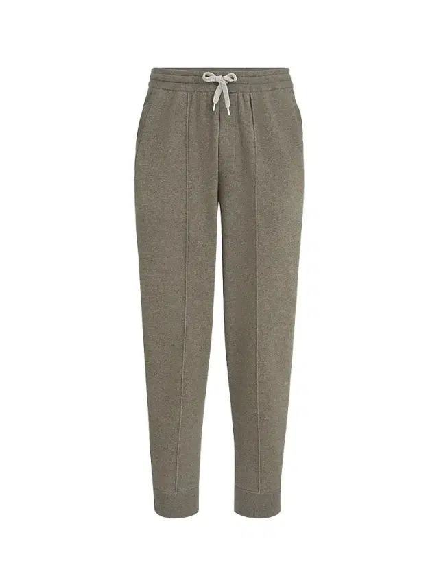 Men's Cashmere Double Knit Trousers with Crête Detail Men's Cashmere Double Knit Trousers with Crête Detail