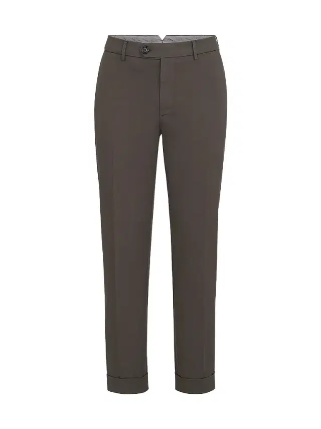 Brunello Cucinelli Men's Garment Dyed Italian Fit Trousers - Brown