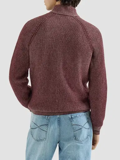 Brunello Cucinelli Men's Cashmere Vanisé English Rib High-Neck Cardigan with Zipper - Burgundy - Size 50 | Thumbnail 3 Brunello Cucinelli Men's Cashmere Vanisé English Rib High-Neck Cardigan with Zipper - Burgundy - Size 50 | Thumbnail 3