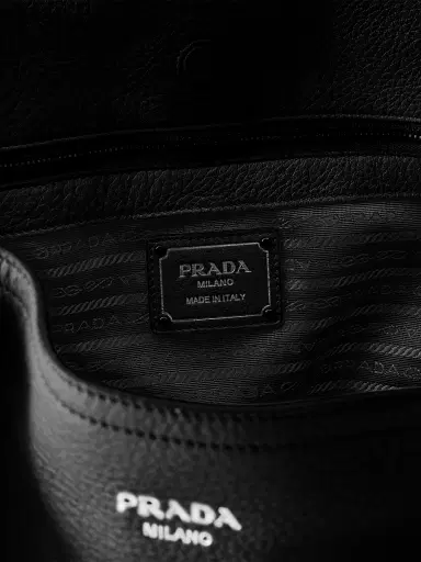Prada Women's Leather Tote Bag - Black | Thumbnail 4 Prada Women's Leather Tote Bag - Black | Thumbnail 4