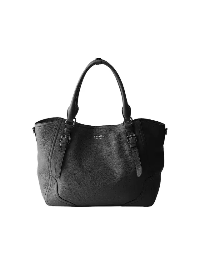 Prada Women's  Leather Tote Bag - Black