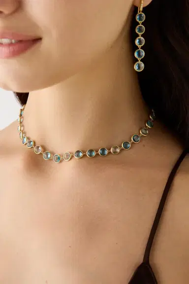 MARCO BICEGO Blue Topaz Jaipur Link Necklace | Thumbnail 2 MARCO BICEGO Blue Topaz Jaipur Link Necklace | Thumbnail 2