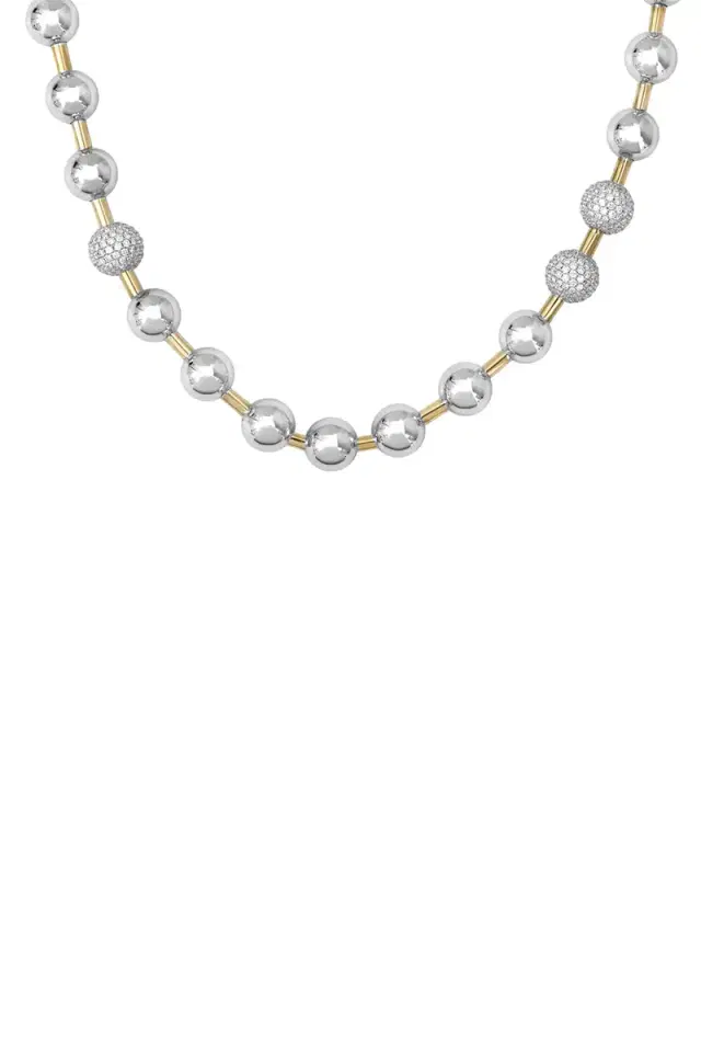 Rainbow K Diamond Ball Necklace