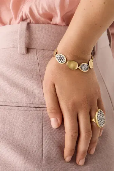 MARCO BICEGO Diamond Lunaria Alternating Petal Bracelet | Thumbnail 2