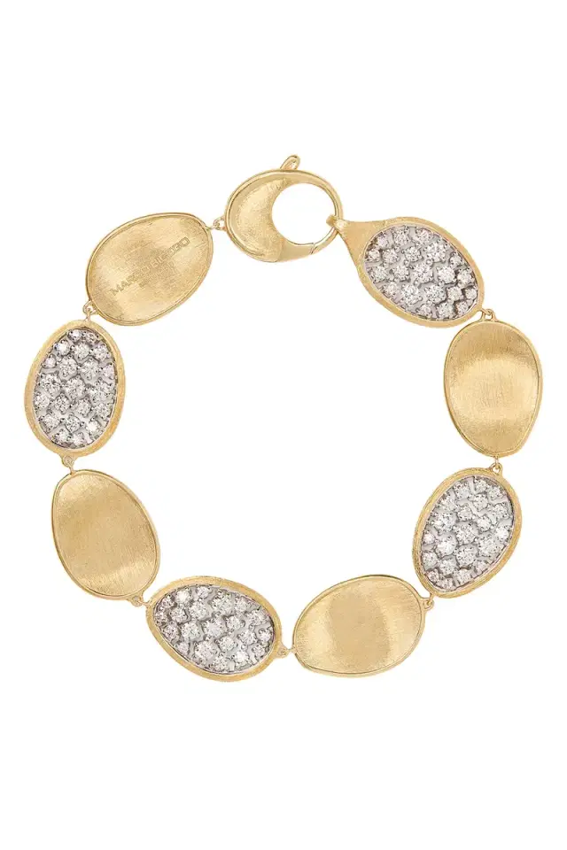 MARCO BICEGO Diamond Lunaria Alternating Petal Bracelet