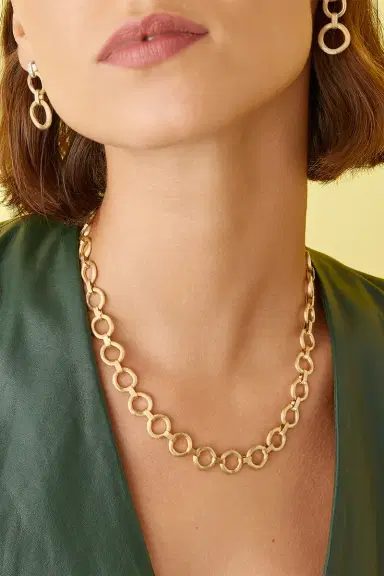 MARCO BICEGO Jaipur Gold Flat Link Necklace | Thumbnail 2 MARCO BICEGO Jaipur Gold Flat Link Necklace | Thumbnail 2