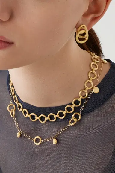 MARCO BICEGO Jaipur Gold Flat Link Necklace | Thumbnail 4 MARCO BICEGO Jaipur Gold Flat Link Necklace | Thumbnail 4