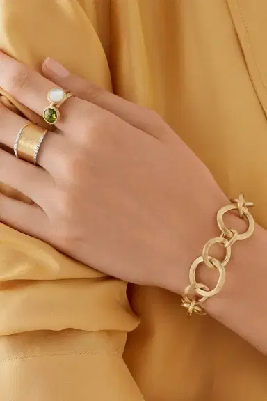 MARCO BICEGO Jaipur Gold Hand Engraved Link Bracelet | Thumbnail 3