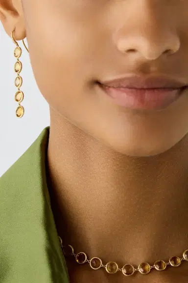 MARCO BICEGO Yellow Quartz Diamond Drop Earrings | Thumbnail 2 MARCO BICEGO Yellow Quartz Diamond Drop Earrings | Thumbnail 2