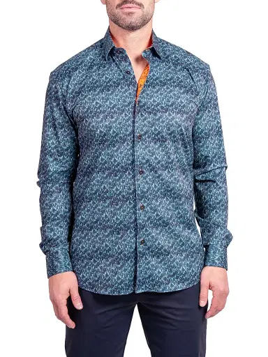 Maceoo Men's Fibonacci Stretch Ascension Shirt - Blue - Size XXXL | Thumbnail 2