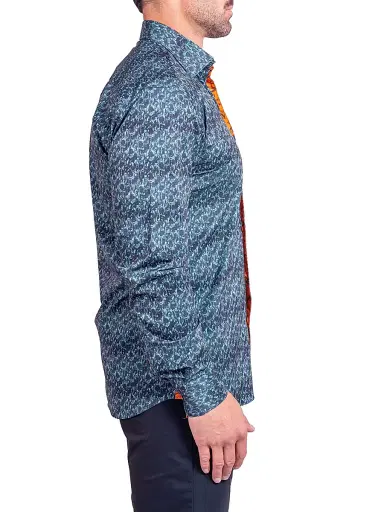 Maceoo Men's Fibonacci Stretch Ascension Shirt - Blue - Size XXXL | Thumbnail 4