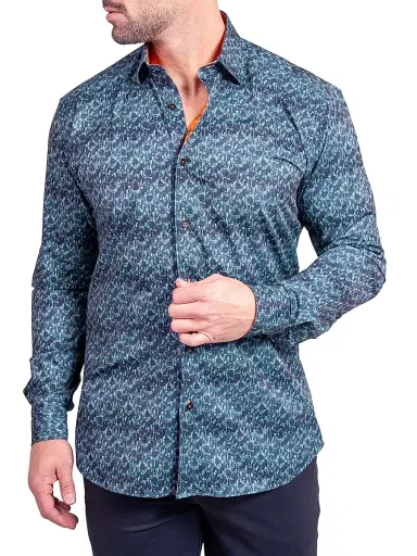 Maceoo Men's Fibonacci Stretch Ascension Shirt - Blue - Size XXXL | Thumbnail 7