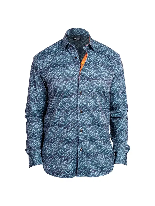 Men's Fibonacci Stretch Ascension Shirt - Blue - Size XXXL