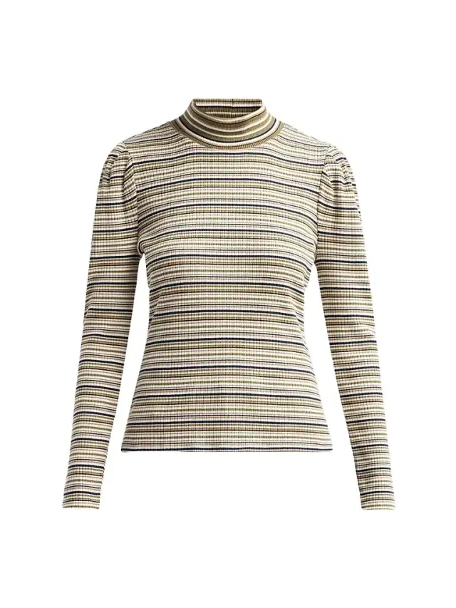 Women's Yvonne Striped Knit Top - Bone Stripe