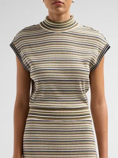 Ramy Brook Women's Natalie Striped Midi Dress - Bone Stripe | Thumbnail 5 Ramy Brook Women's Natalie Striped Midi Dress - Bone Stripe | Thumbnail 5