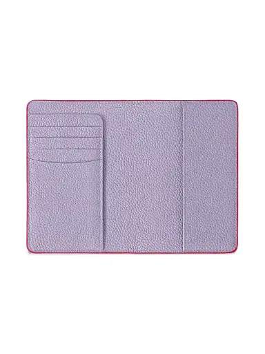 Maison de Sabre Leather Passport Holder - Fuchsia Lavender | Thumbnail 2 Maison de Sabre Leather Passport Holder - Fuchsia Lavender | Thumbnail 2