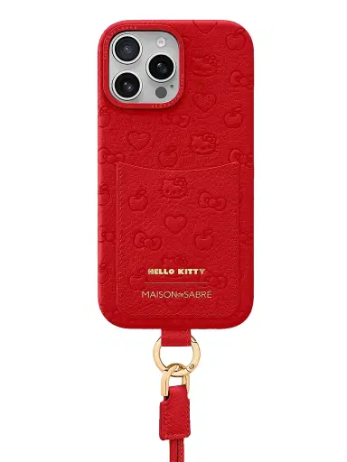 Maison de Sabre Hello Kitty Sling Phone Case (iPhone 16 Pro Max) - Pomegranate Red | Thumbnail 2