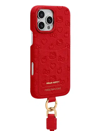 Maison de Sabre Hello Kitty Sling Phone Case (iPhone 16 Pro Max) - Pomegranate Red | Thumbnail 3
