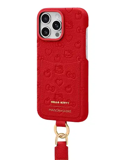 Maison de Sabre Hello Kitty Sling Phone Case (iPhone 16 Pro Max) - Pomegranate Red | Thumbnail 4