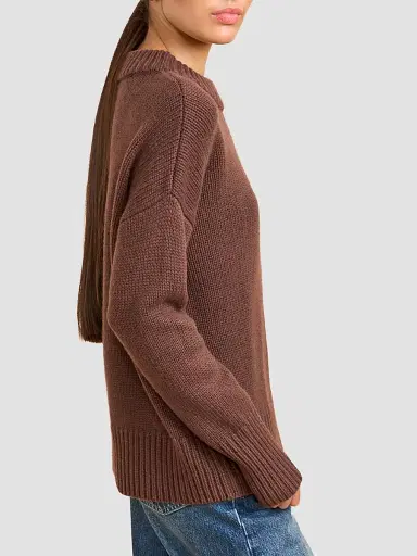 La Ligne Women's Solid Marin Sweater - Chocolate | Thumbnail 3