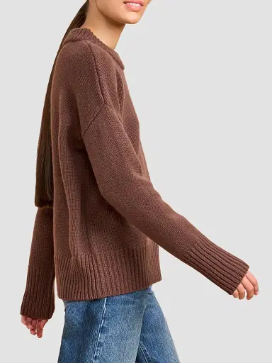 La Ligne Women's Solid Marin Sweater - Chocolate | Thumbnail 4