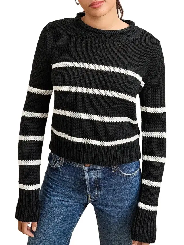 La Ligne Women's Mini Marina Sweater - Black Cream