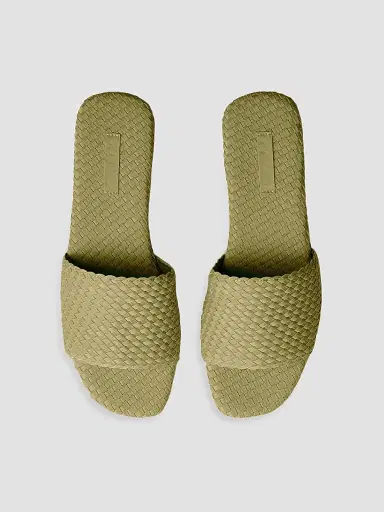 Naghedi Women's St. Barths Slide Sandals - Bottle Green | Thumbnail 2