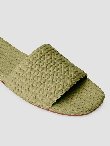 Naghedi Women's St. Barths Slide Sandals - Bottle Green | Thumbnail 3