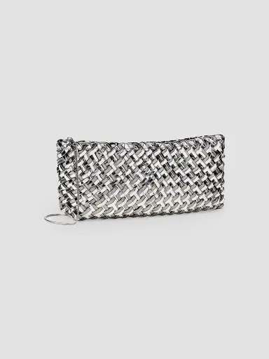 Naghedi Women's Gala Double Weave Metallic Clutch Bag | Thumbnail 4 Naghedi Women's Gala Double Weave Metallic Clutch Bag | Thumbnail 4