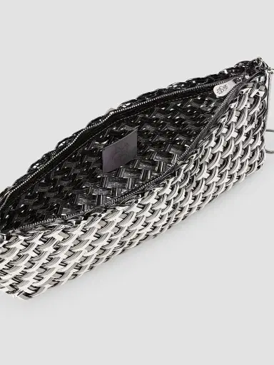 Naghedi Women's Gala Double Weave Metallic Clutch Bag | Thumbnail 5 Naghedi Women's Gala Double Weave Metallic Clutch Bag | Thumbnail 5