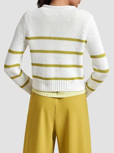 La Ligne Women's Mini Marina Sweater - Cream Key Lime | Thumbnail 4