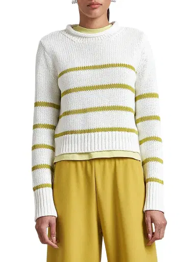La Ligne Women's Mini Marina Sweater - Cream Key Lime | Thumbnail 1