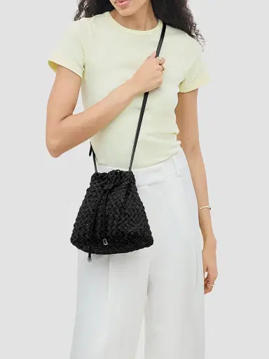 Naghedi Women's Gramercy Double Weave Bucket Bag | Thumbnail 3