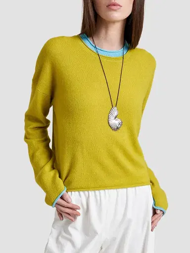 La Ligne Women's Dominick Sweater - Key Lime Aqua - Size XL | Thumbnail 2