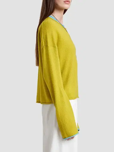 La Ligne Women's Dominick Sweater - Key Lime Aqua - Size XL | Thumbnail 3