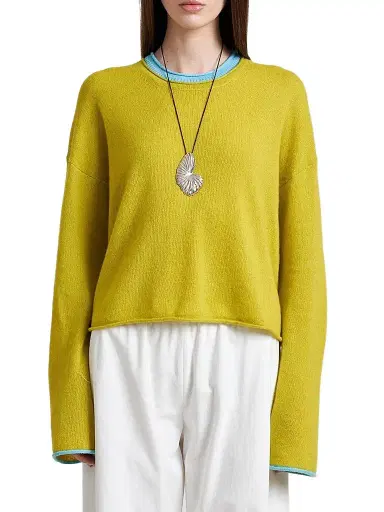 La Ligne Women's Dominick Sweater - Key Lime Aqua - Size XL | Thumbnail 1